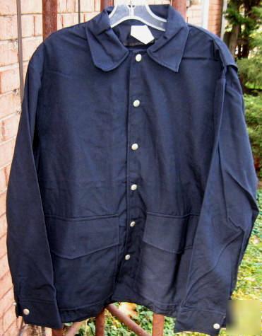 New * navy nomex lll snap front jacket size large 44-46