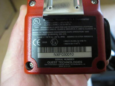 Quest noisepro dlx sound level meter noise dosimeter