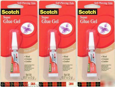Scotch high strength super glue gel #6045 3 pack
