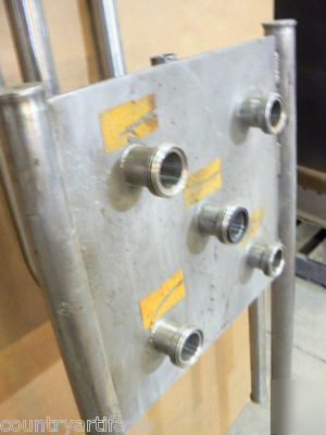 Stainless steel sanitary dairy process 5-pipe manifold 
