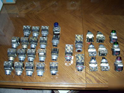 Allen bradley buttons, switches, lights, e-stop, 31 pcs