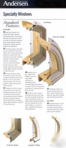 Andersen sandtone awning window AN251-3 low-e & argon 