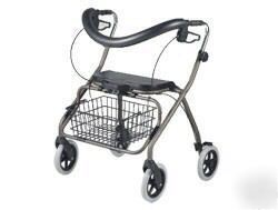 Heavy duty bariatric rolling walker rollator w/ wheels