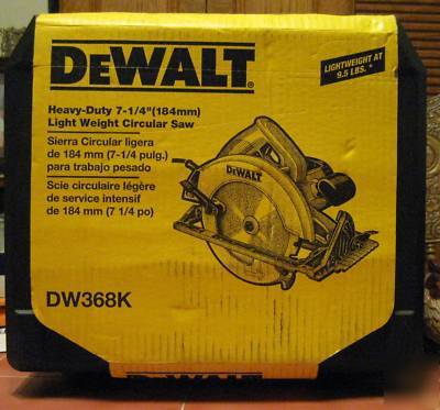 Dewalt DW368K heavy-duty 7-1/4-inch lightweight circula