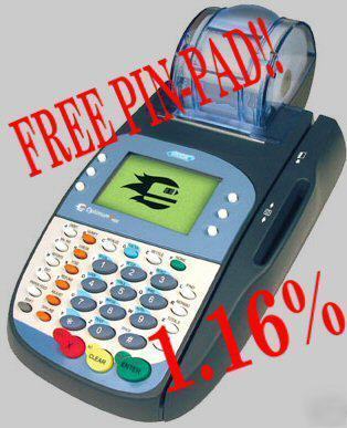 Free hypercom T4100 credit card terminal w/pin-pad