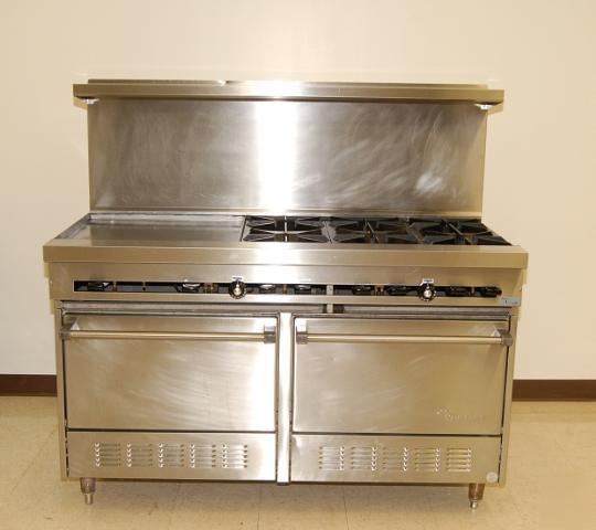 Garland gas range, 6-burner, 24