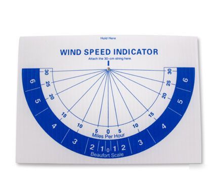 Lot of 500 wind speed indicators beaufort scale mph