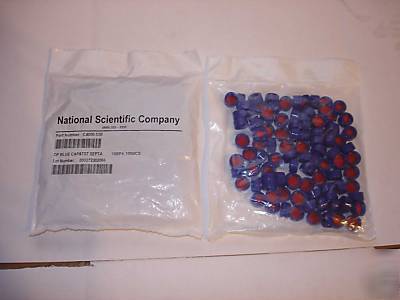 National scientific C4000-53B screw caps w/septa 100/pk