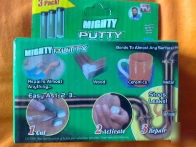 New 10 mighty putty bond 3 tubes in box asotv