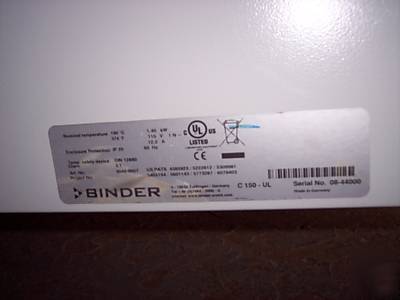 New binder C150-ul sterilization incubator brand 