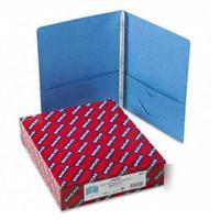 Smead two-pocket portfolios with tang fasteners, blu...