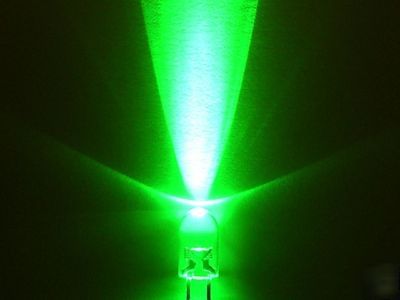 1000 pc 3MM green led 15000 mcd + free resistors