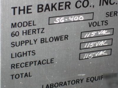 Baker sterilgard sg-400 bio-safety containment cabinet