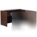 Boss reception desk & return shell , mahogany