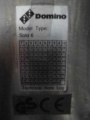 Domino solo 6 IP65 ink jet printer inkjet coder