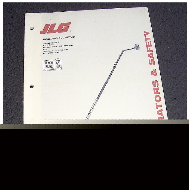 Jlg 120HX 120 hx manlift lift operators safety manual 