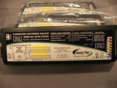 New easylite fluorescent 3 lamp light dimming ballasts 
