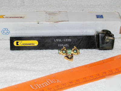 New kennametal LSSL123D threading toolholder +3 inserts 