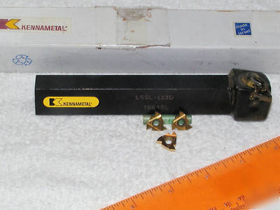 New kennametal LSSL123D threading toolholder +3 inserts 