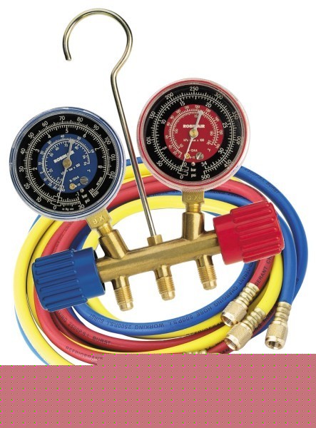 Robinair 40174 2 valve manifold gauge set w/60