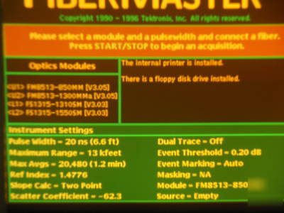 Tektronix TFP2A fibermaster otdr fiber optic tester