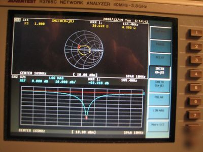 Advantest R3765C vector network analyzer 40MHZ - 3.8GHZ