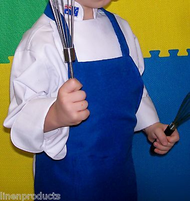 Coat chef jacket +apron+ hat+flag +name embroidery kids