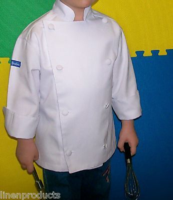 Coat chef jacket +apron+ hat+flag +name embroidery kids