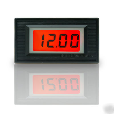 New 3 1/2 5V red lcd digital volt panel meter dc 0~Â±20V 