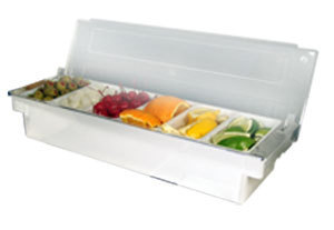 6 pint chrome plated condiment holder (fruit tray) 