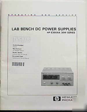 Agilent hp E36XXA 30W dc power supply op & serv. man.