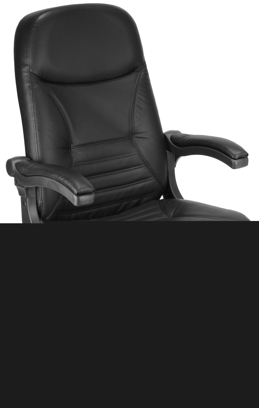 Black high back executive manager leather office chair