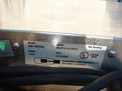 Chip warmer by carter hoffman excel condition