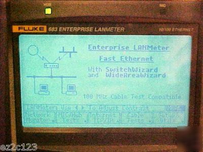 Fluke 683 enterprise lanmeter 10/100 ethernet & adapter