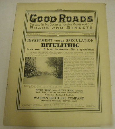 Good roads 1916 construction magazine vol. 11 # 24