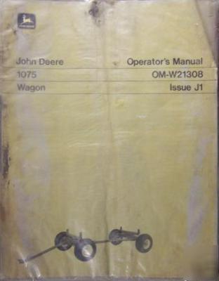 John deere 1075 farm wagon gear operator's manual