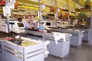 Motorized checkout counter express electric conveyor 