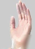 Powder-free stretchy vinyl exam gloves small