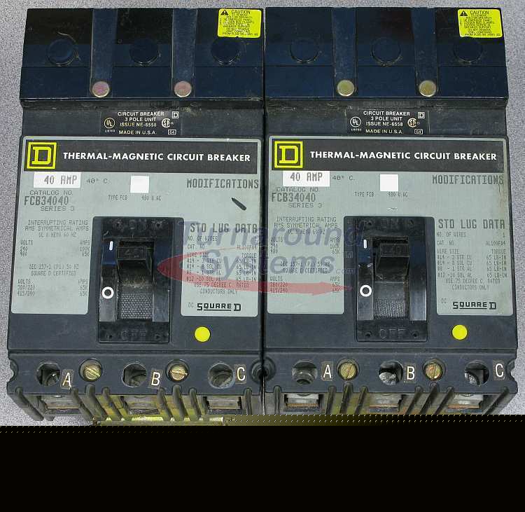Square d FCB34040 circuit breakers, 40 amp, i-line