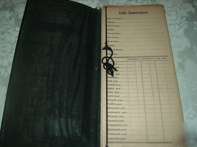 Valuable papers holder -old- life insurance, last will+