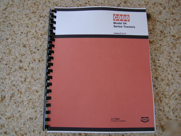 Case va series tractors 1942-1956 parts catalog manual