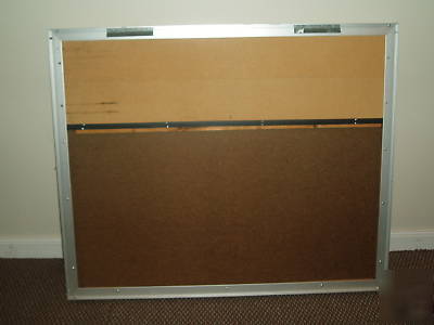 Enclosed bulletin board & dry erase whiteboard calendar