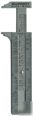 New burndy wire-mike stainless wire & pipe micrometer