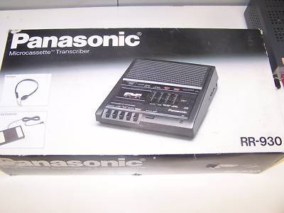 Panasonic transcriber rr-930 w/ foot controller rp-2692