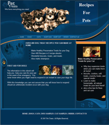 Pet treat turnkey website online web business for sale