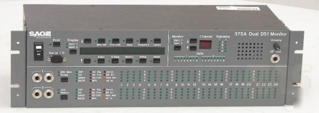 Sage instruments 375A dual DS1 monitor