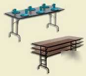 Black granite high-pressure top folding table 24 x 72