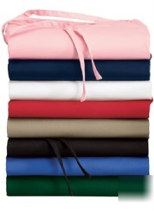 Full length apron black pink green blue red khaki white