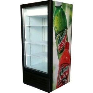 New 1 door glass beverage cooler merchandiser mt dew