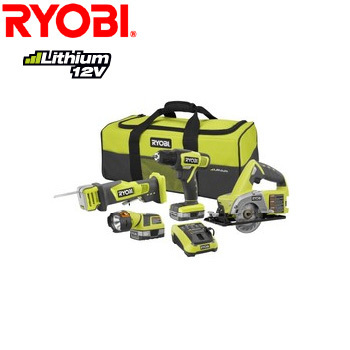 RyobiÂ® 4-pc power tool pack